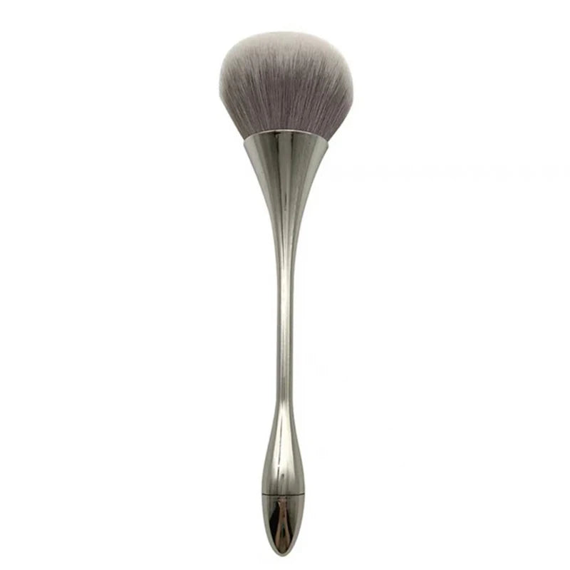 Manicure Nail Brush Silver Dust Brush Big Head Blush Powder Makeup Tools