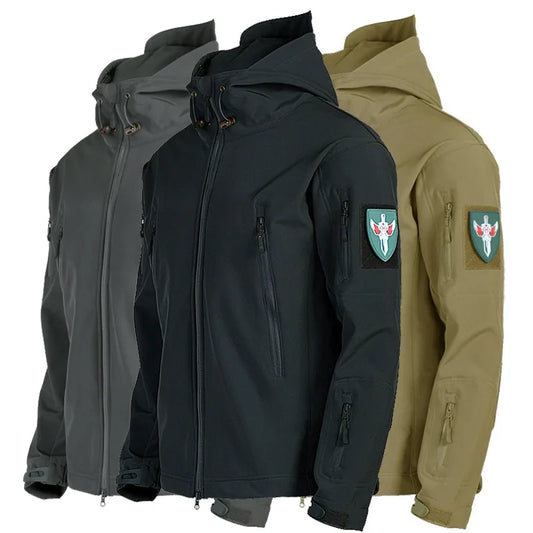 2023 Military Shark Skin Soft Shell Jackets Men Tactical Windproof Waterproof jacket men Army Combat Jackets Mens Hooded Coats